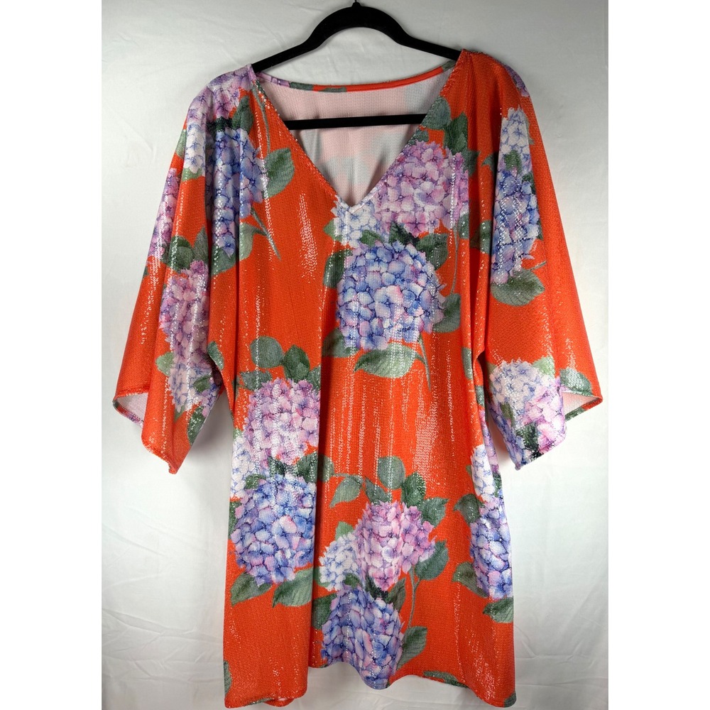 Tela Luxury Mercantile Fiesta & Siestas Mini Sequin Hydrangea Floral Dress